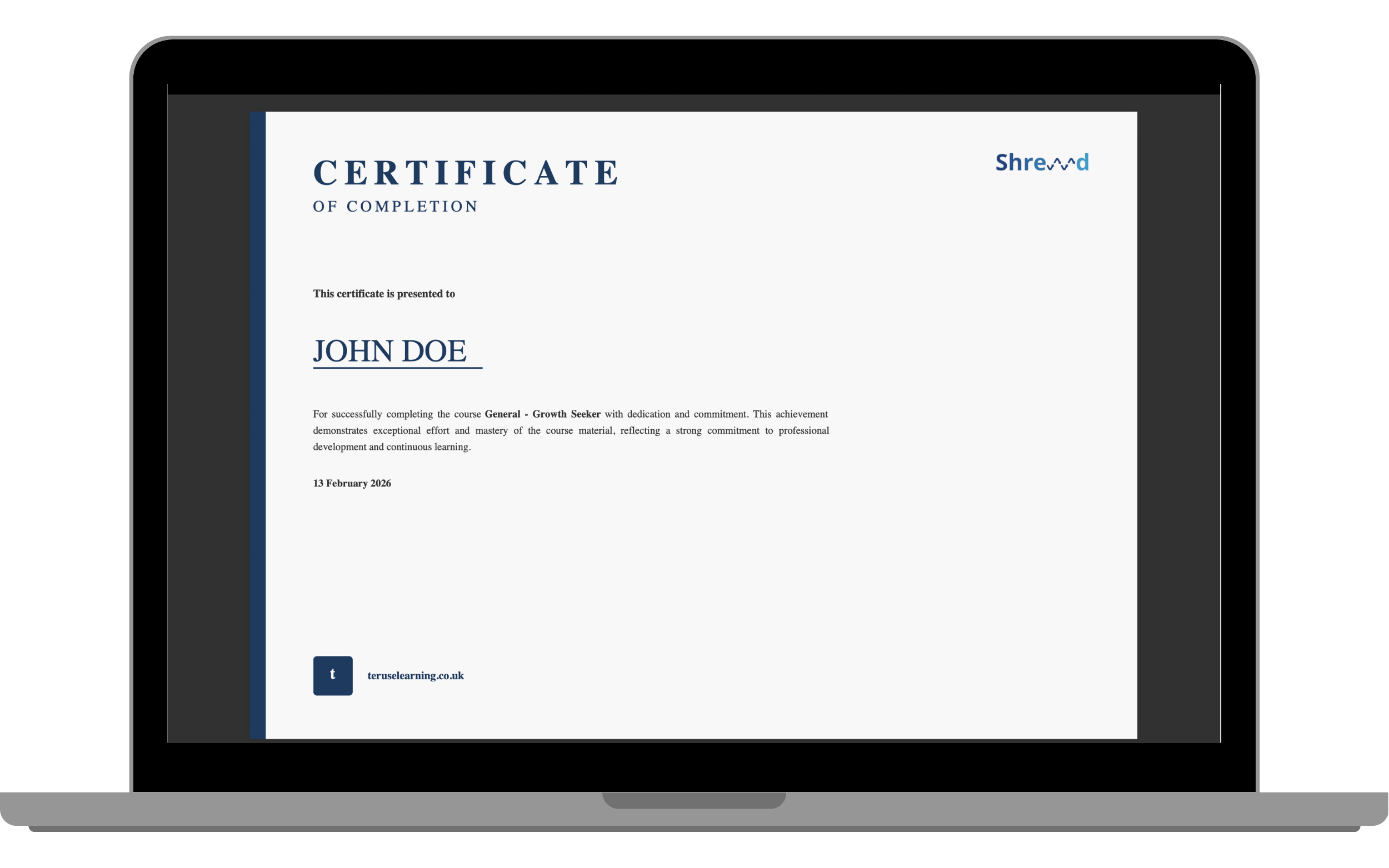 Certificate Student Report