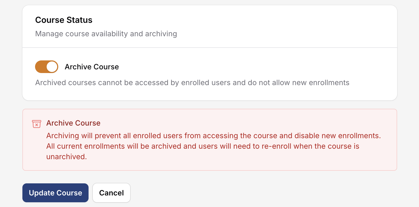 Course Archiving