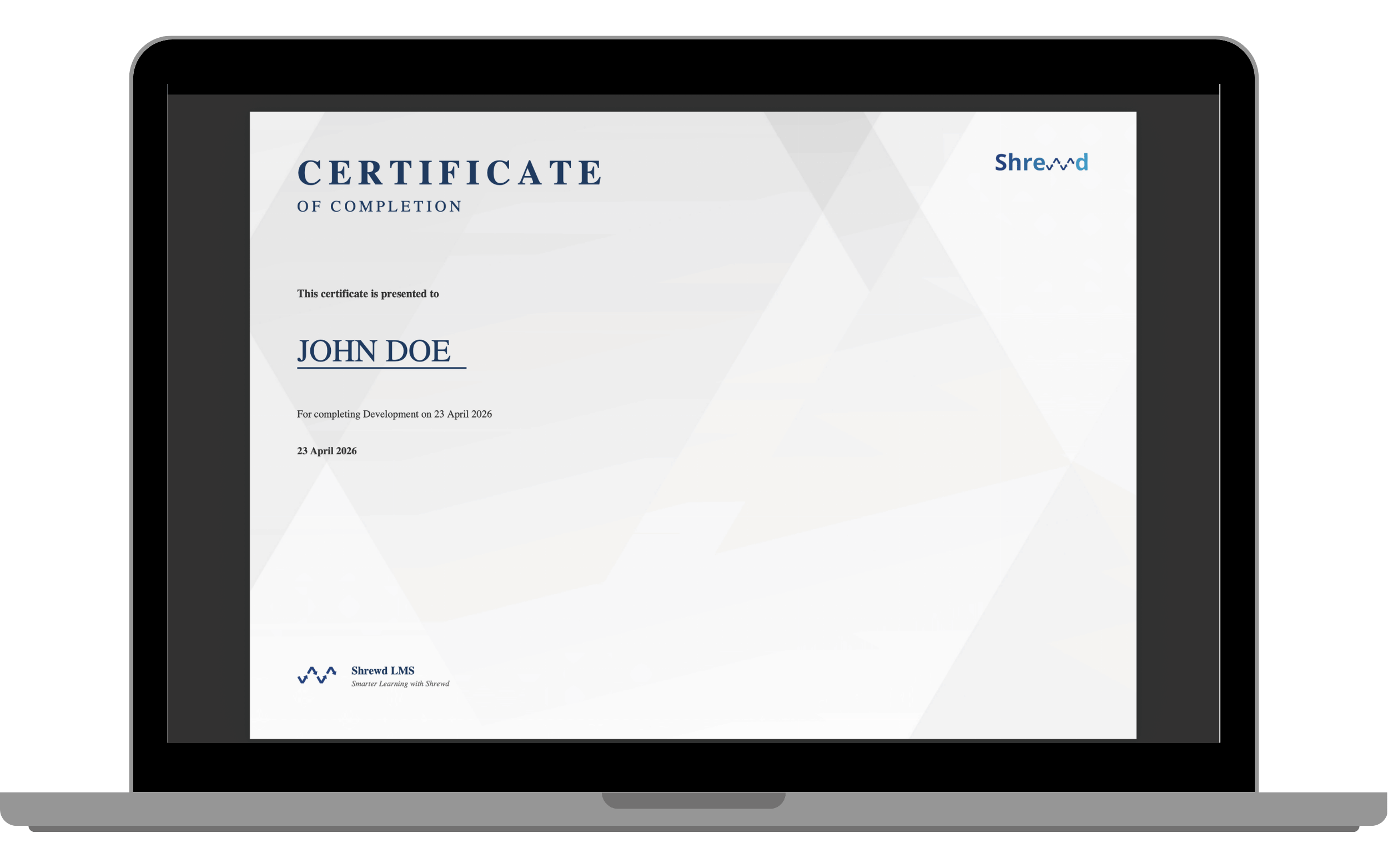 Your certificate is now ready to use across all courses!