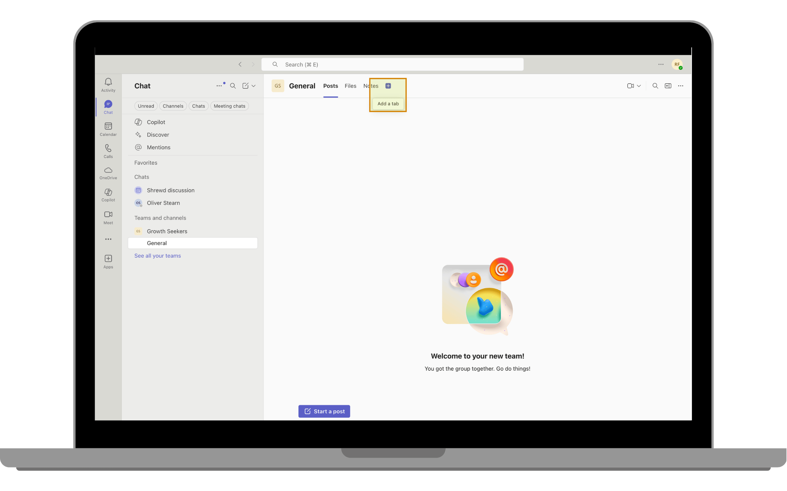 Add Tab with + Button
