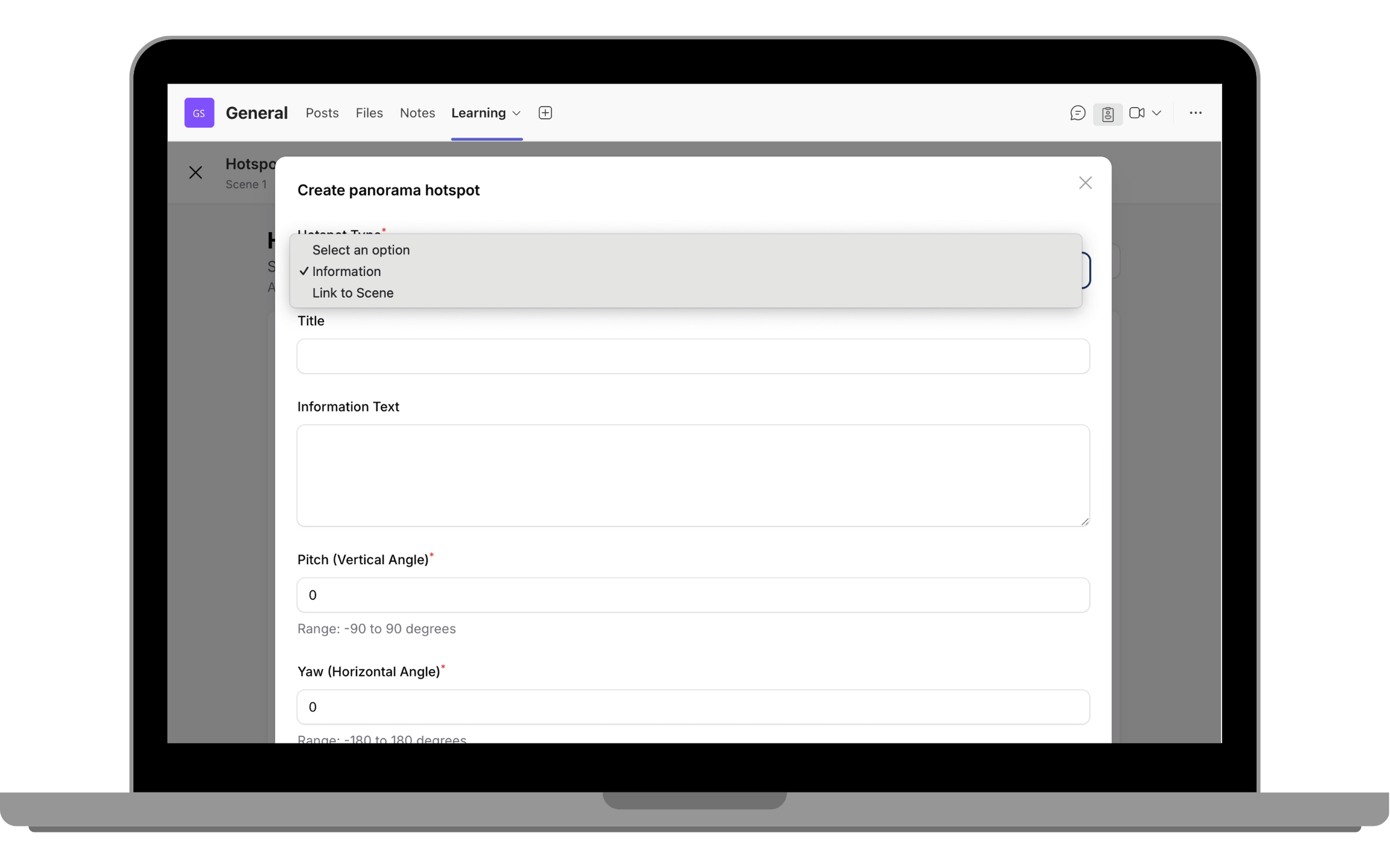 Choose hotspot type