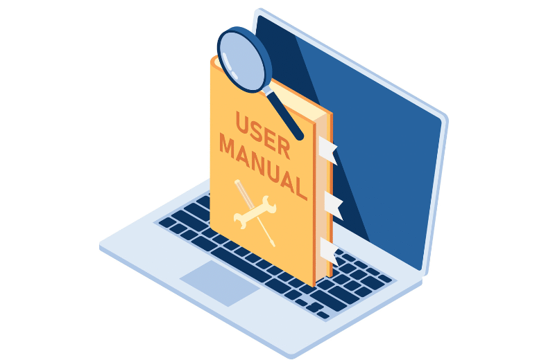 User guide documentation illustration